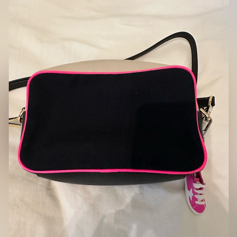 Golden Goose Black Canvas with Blue Glitter Star Crossbody Bag - Picture 4 of 7